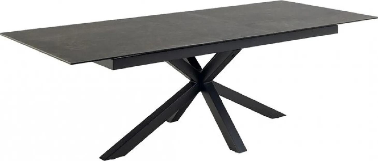 Verdun Matbord 100x200/240 cm Svart Keramik