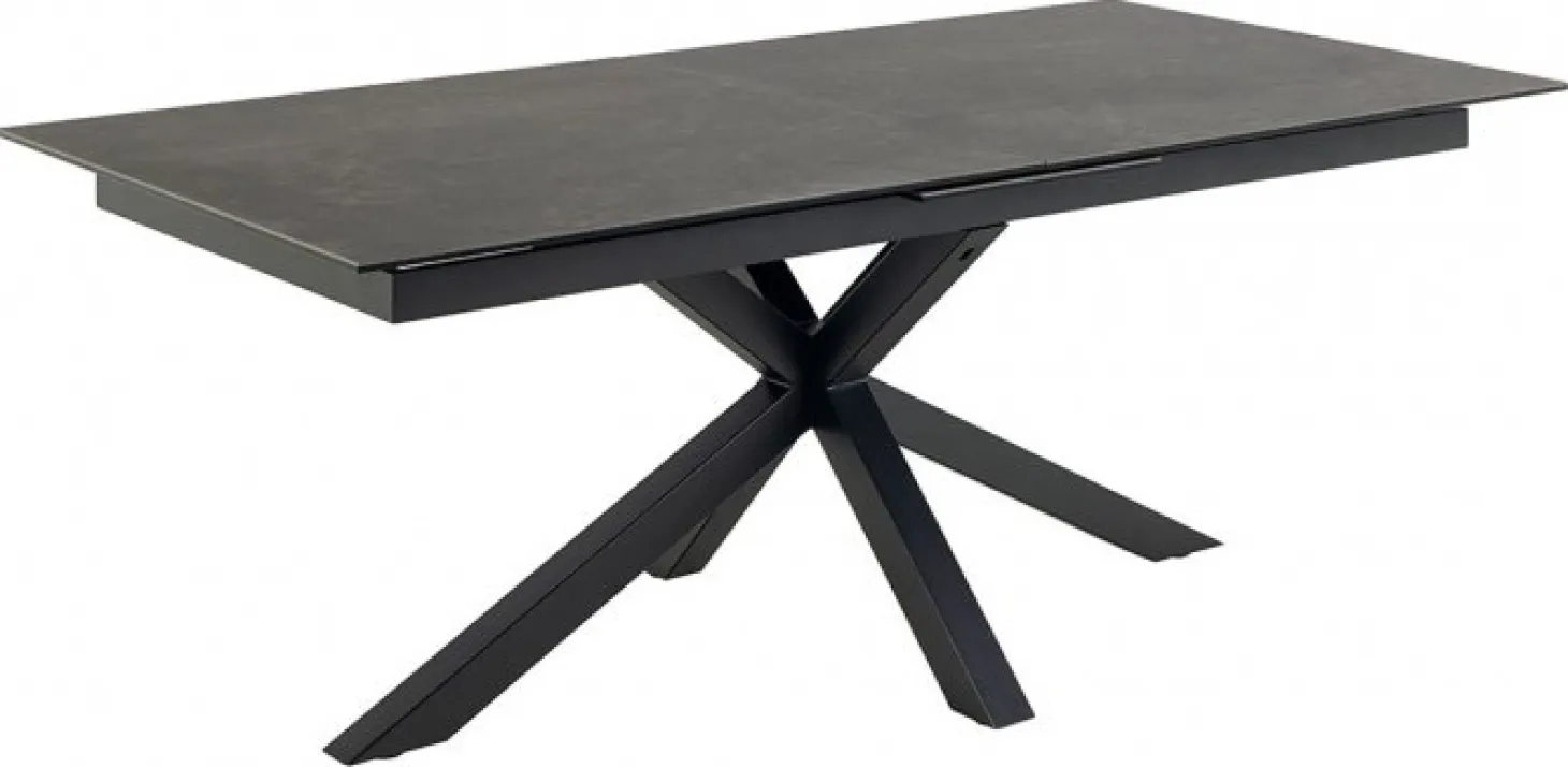 Verdun Matbord 100x200/240 cm Svart Keramik