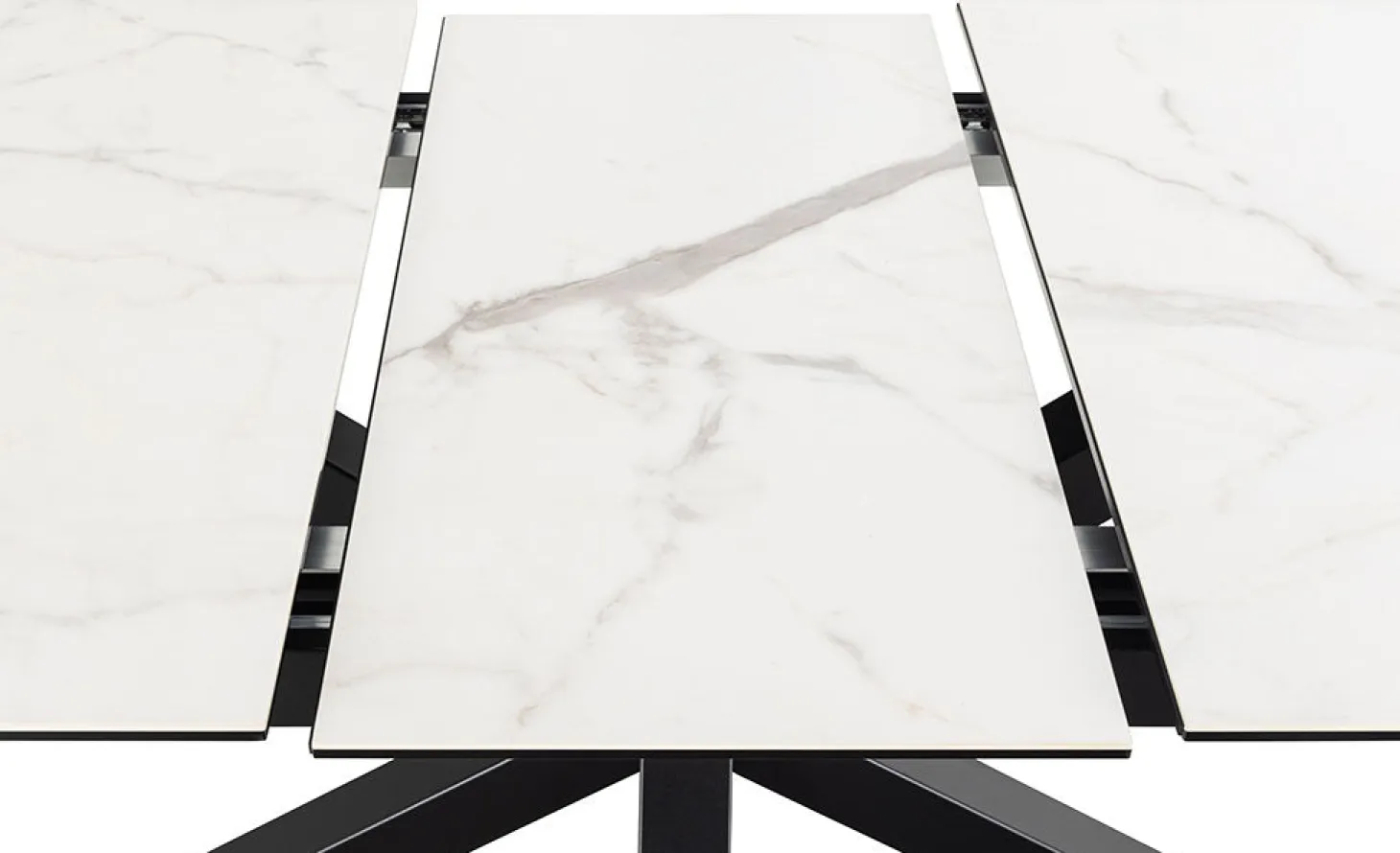 Verdun Matbord 90x160-210 cm Vit Keramik