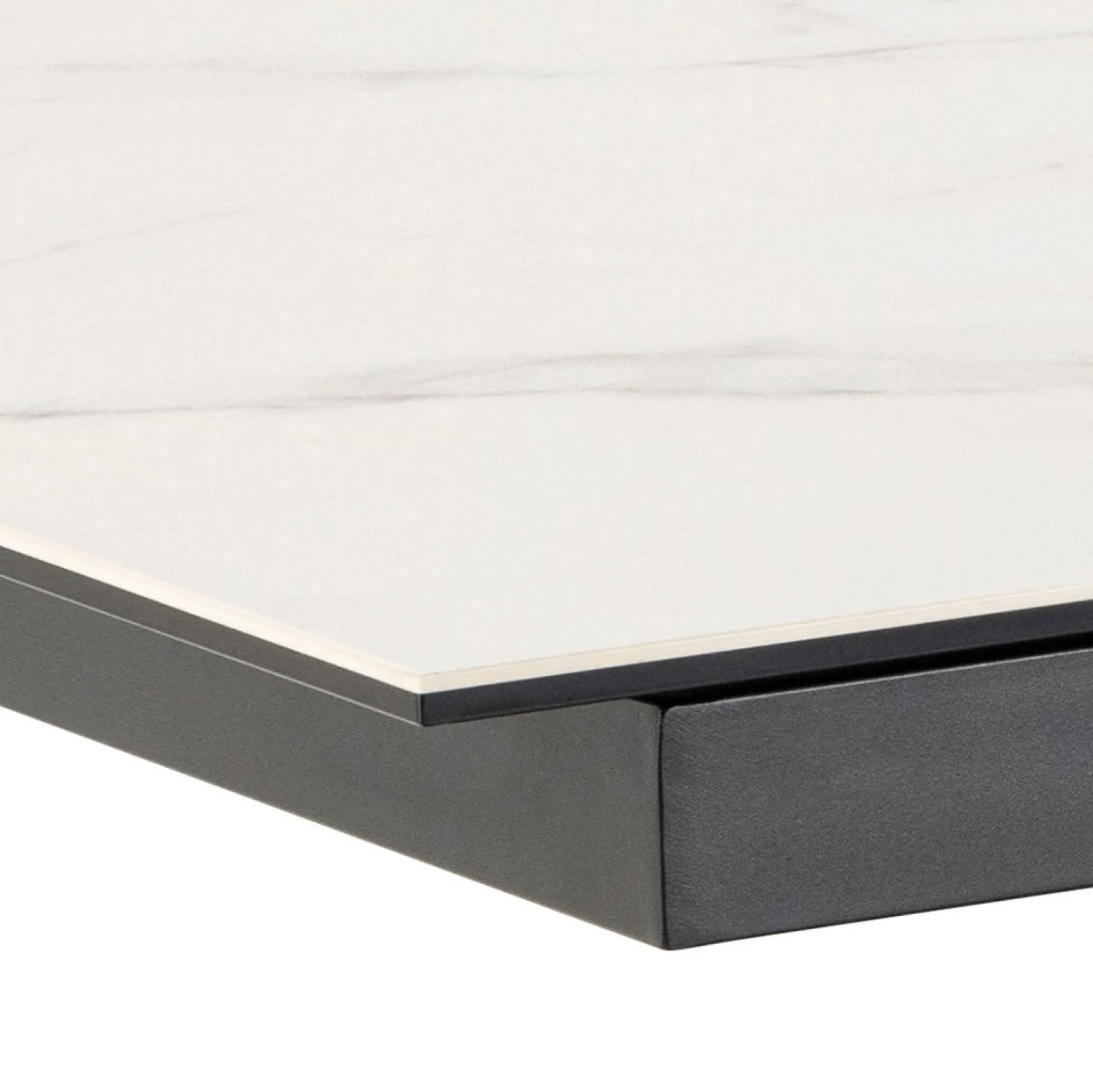 Verdun Matbord 90x160-210 cm Vit Keramik