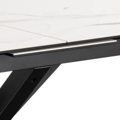 Verdun Matbord 90x160-210 cm Vit Keramik