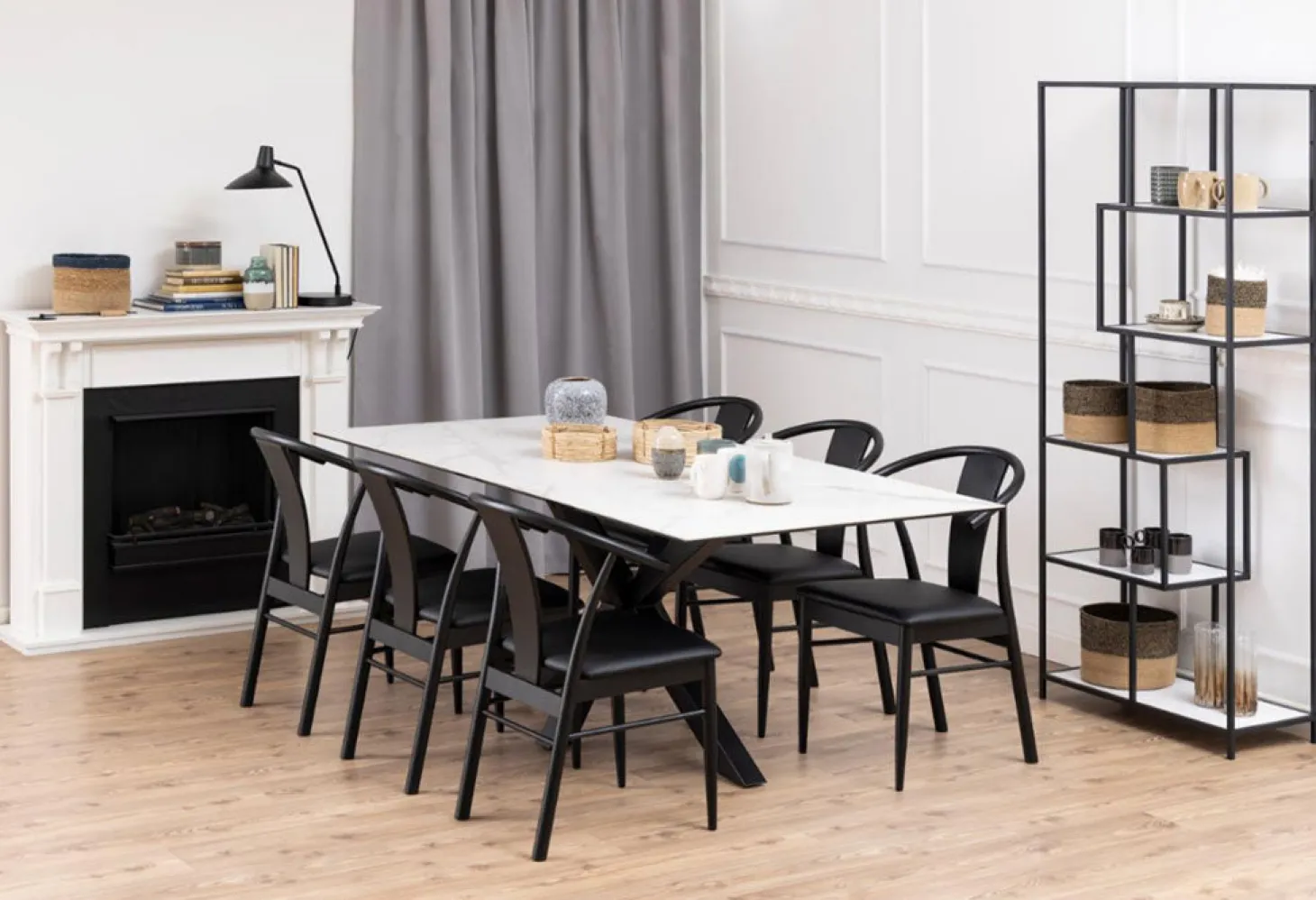 Verdun Matbord 100x200 cm Vit Keramik