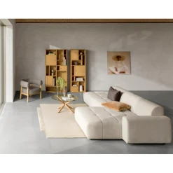 Verdun Soffbord Rund 82 cm Glas/Ek