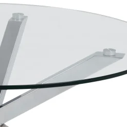 Verdun Soffbord Rund 82 cm Glas/Krom