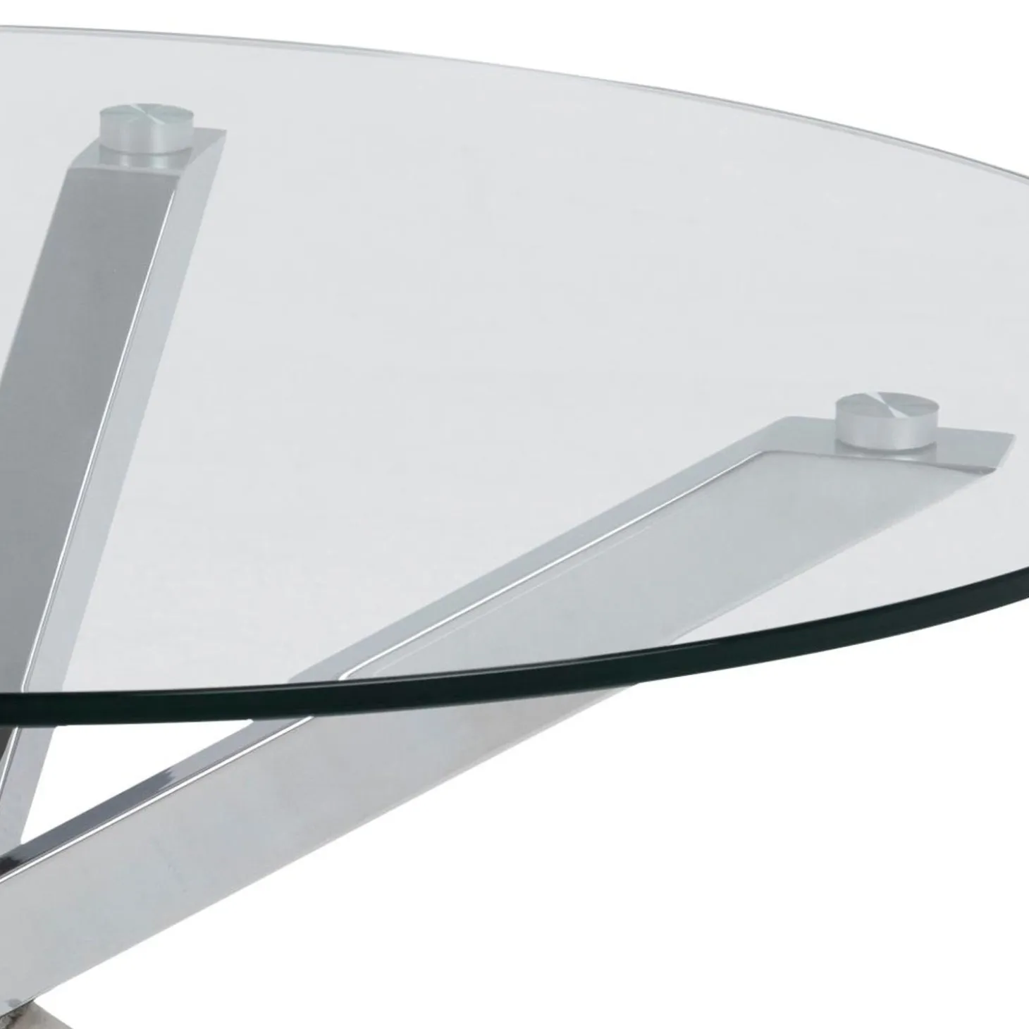 Verdun Soffbord Rund 82 cm Glas/Krom