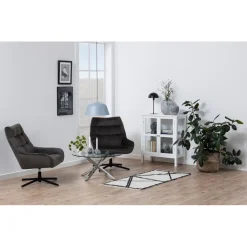 Verdun Soffbord Rund 82 cm Glas/Krom