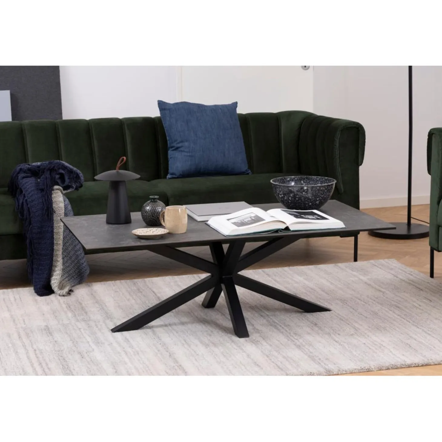 Verdun Soffbord 130x70 cm Svart
