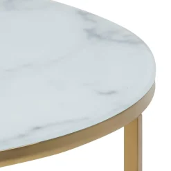 Versailles Soffbord med hylla Rund 80 cm