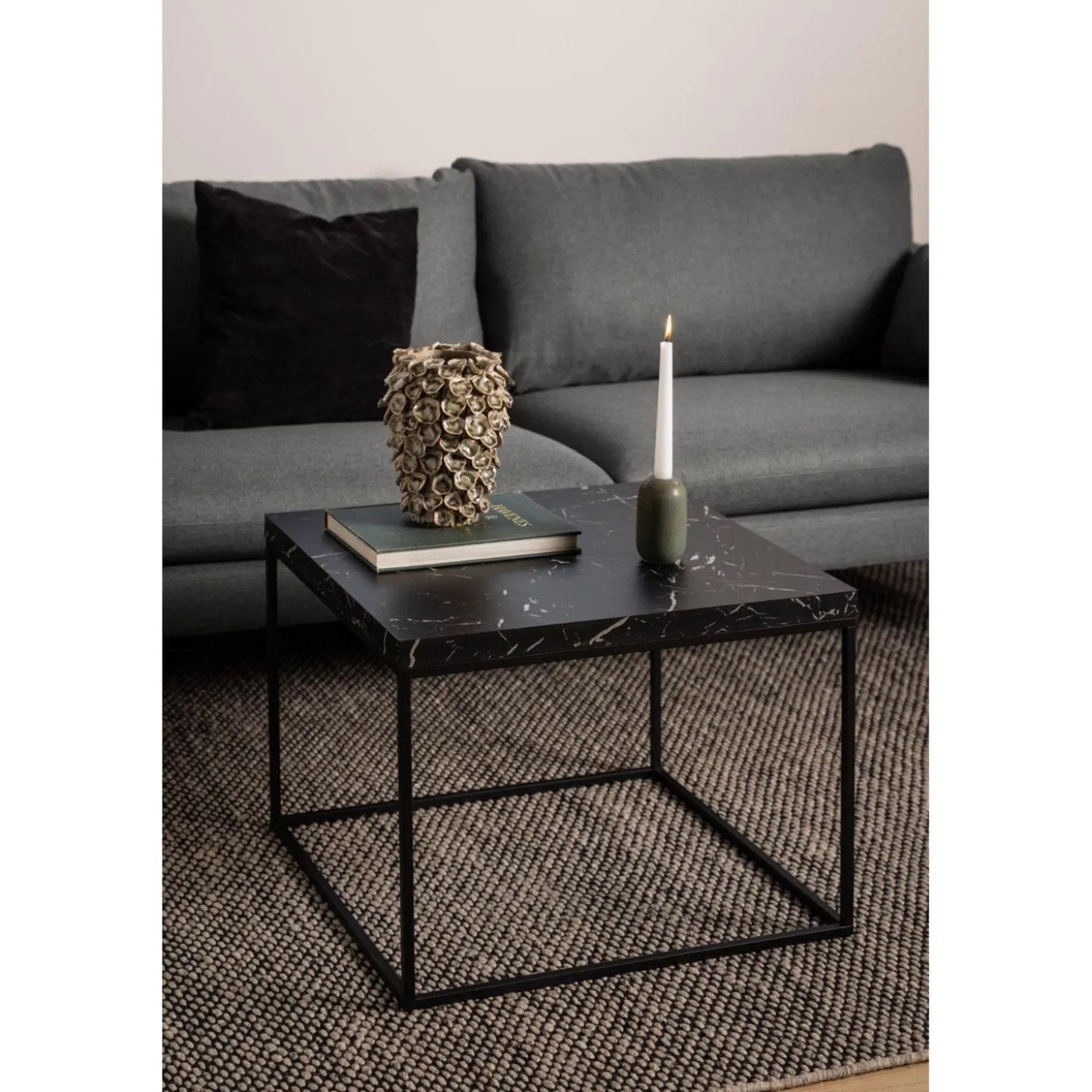 Vesterbro Soffbord 60x60 cm Svart Marquina