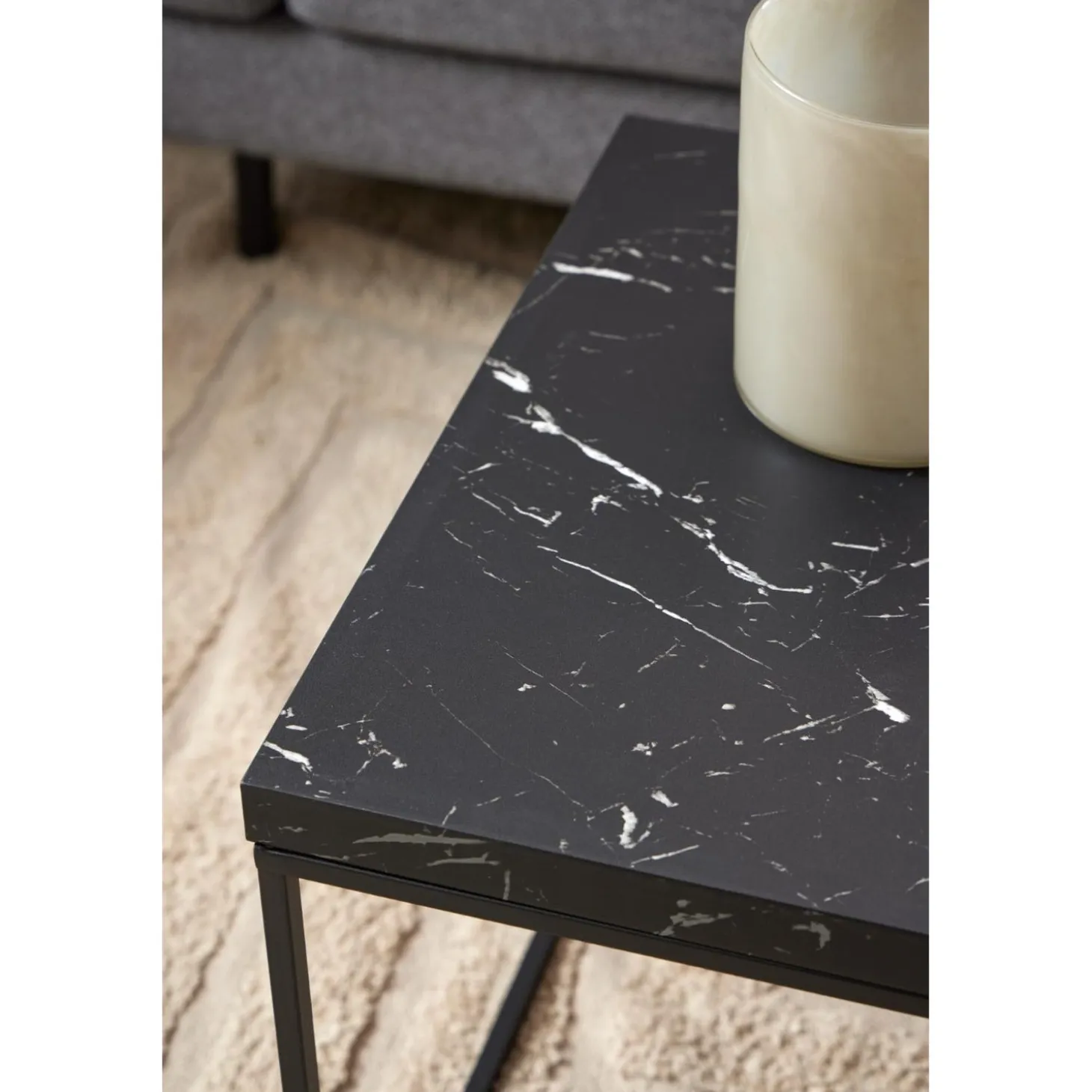Vesterbro Soffbord 110x55 cm Svart Marquina