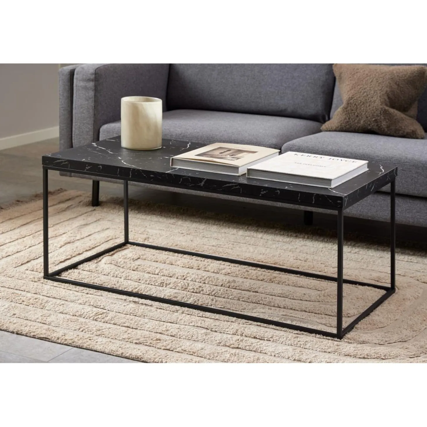 Vesterbro Soffbord 110x55 cm Svart Marquina