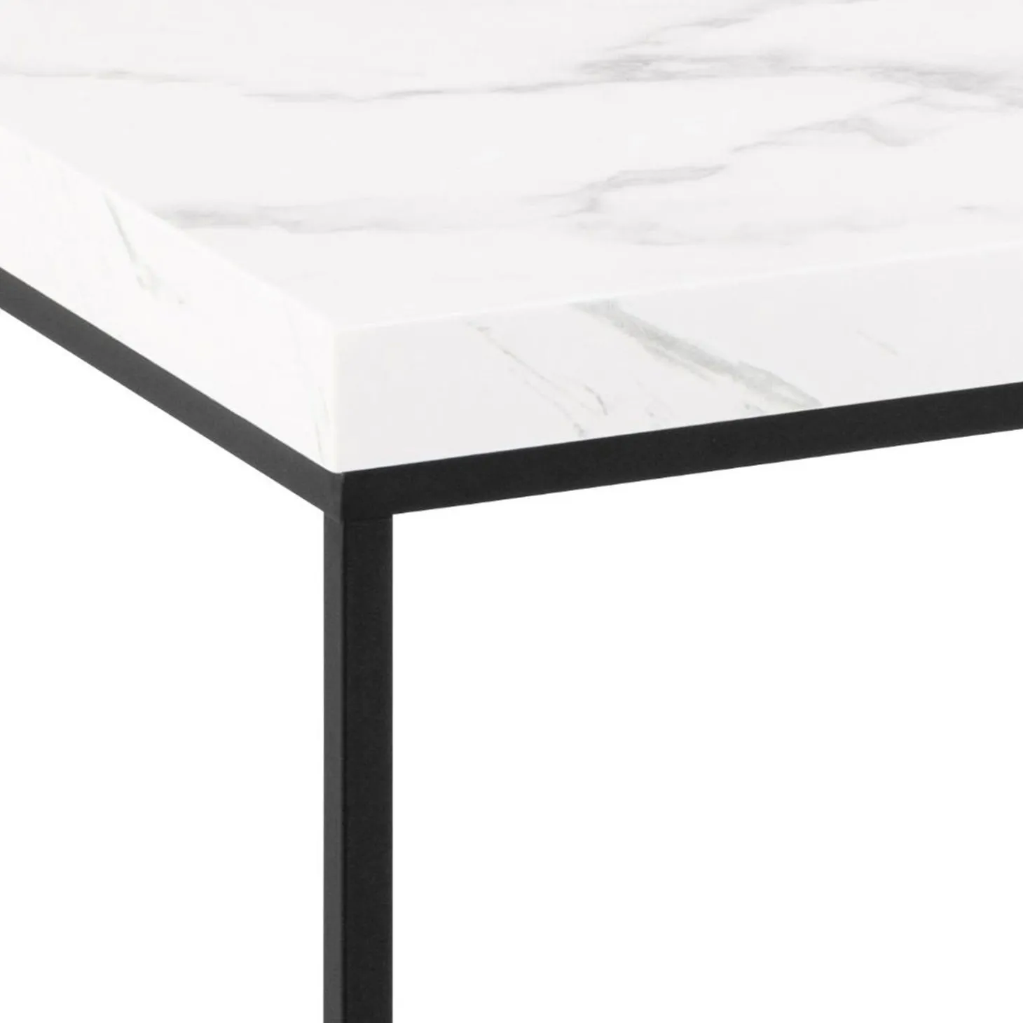 Vesterbro Soffbord 110x55 cm Vit Carrara