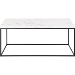 Vesterbro Soffbord 110x55 cm Vit Carrara
