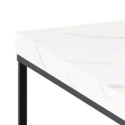 Vesterbro Soffbord 110x55 cm Vit Carrara