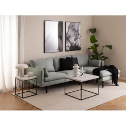 Vesterbro Soffbord 40x40 cm Vit Carrara