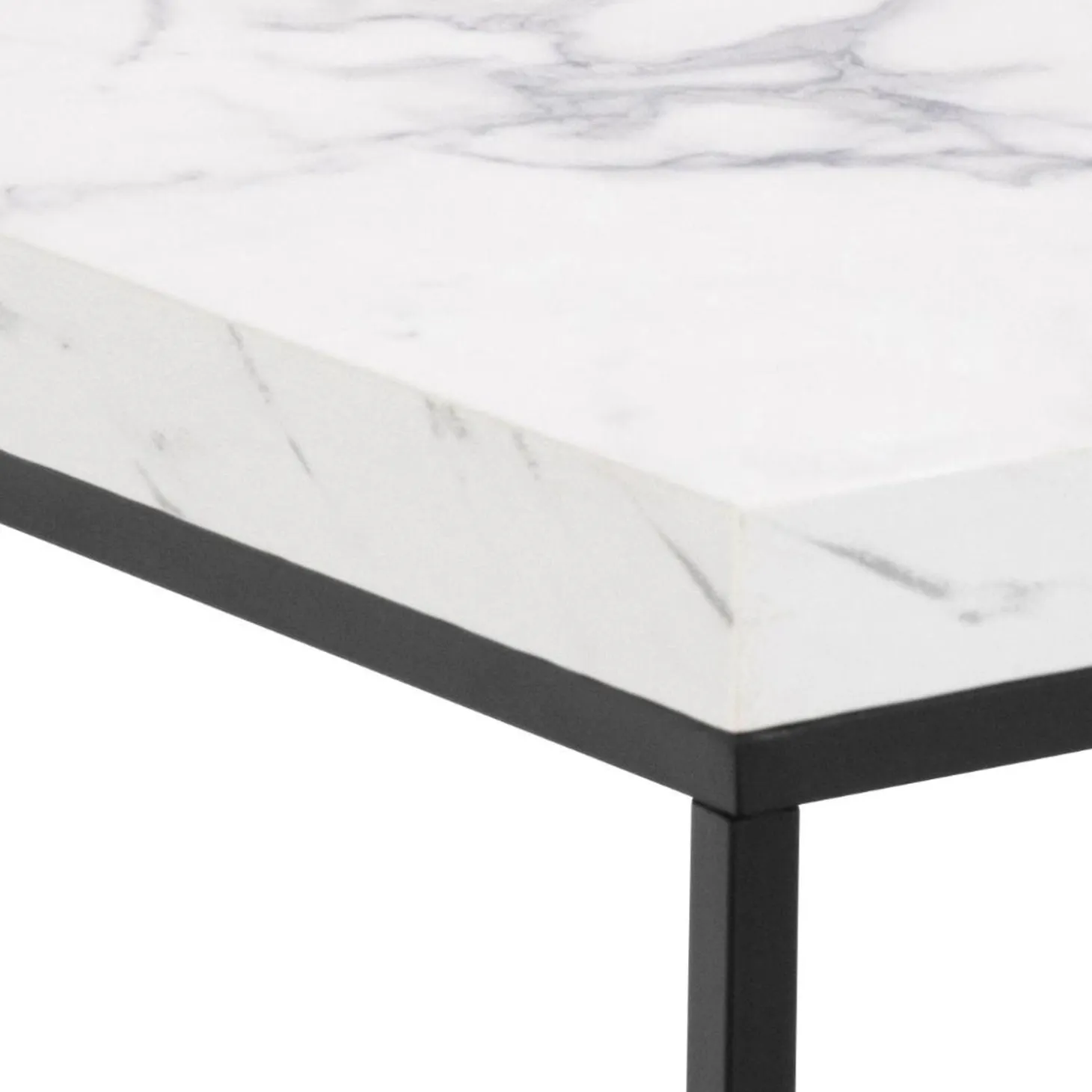 Vesterbro Soffbord 40x40 cm Vit Carrara