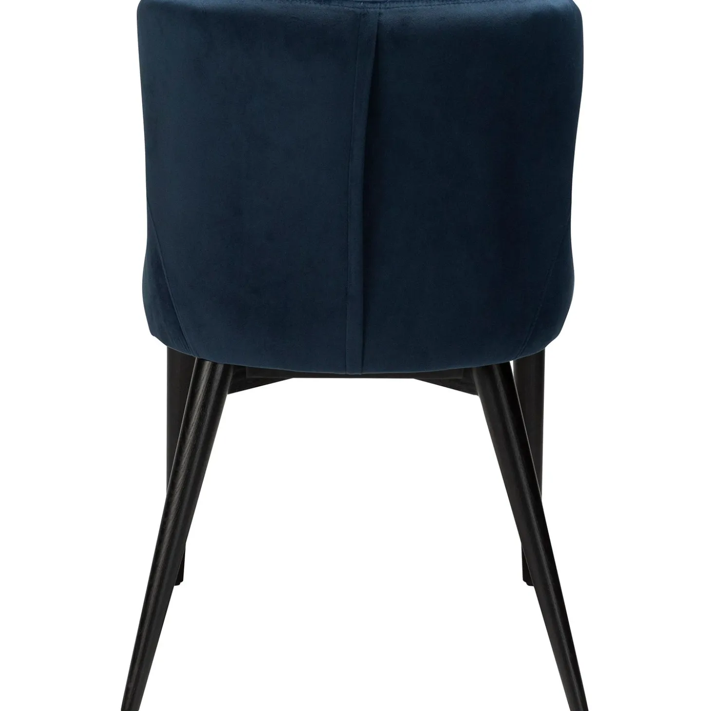 Vetro Stol Midnight Blue Velvet, Black Oak