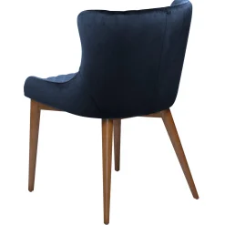 Vetro Stol Midnight Blue Velvet, Oak