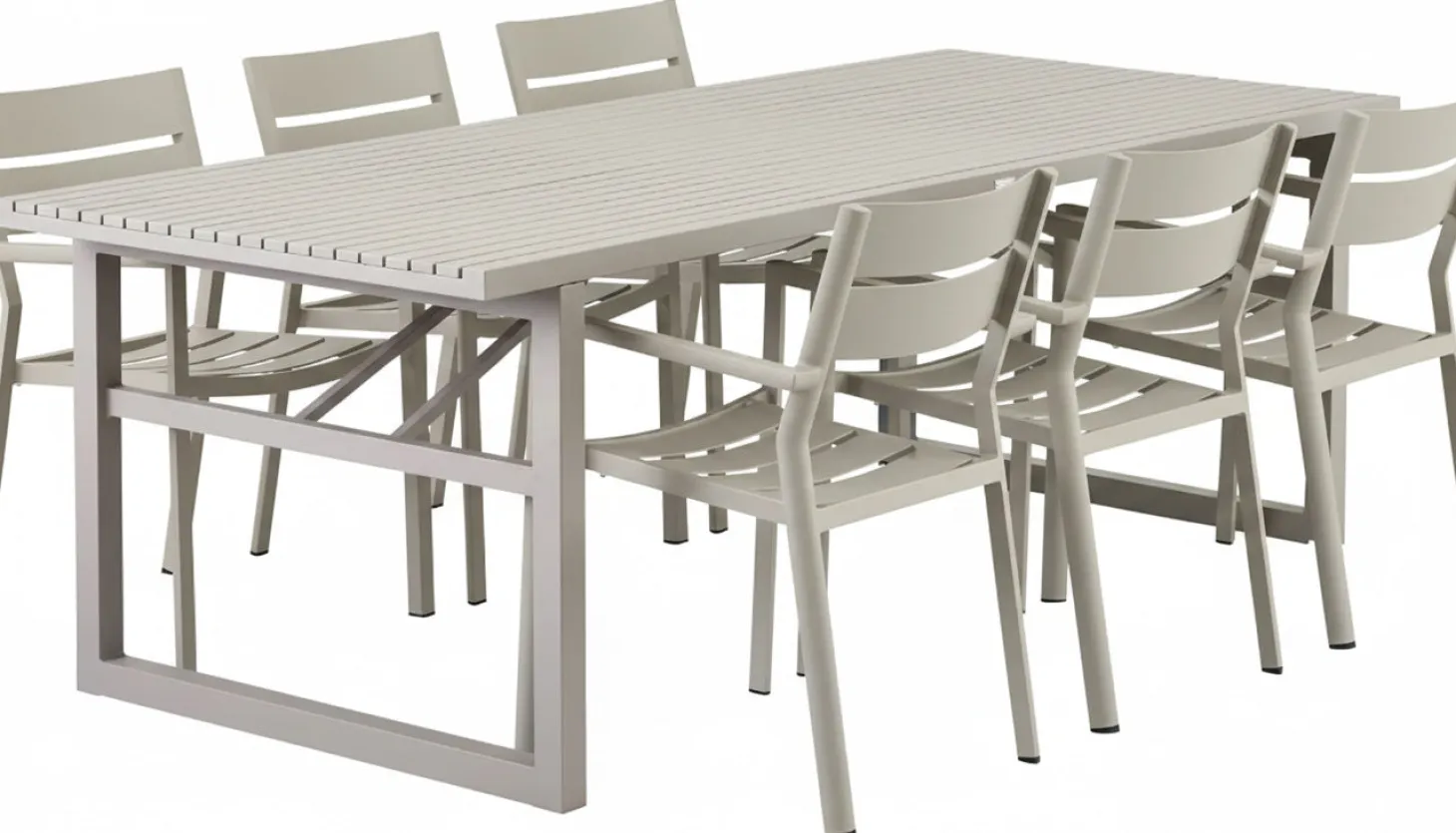 Vevi Matgrupp 230x95 cm ink 6st Delia Karmstolar Khaki