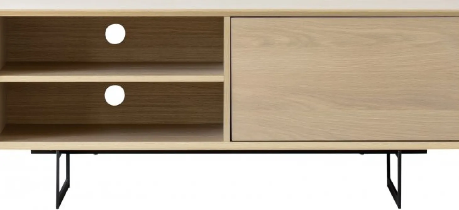 Vision TV-Bänk Vitpigmenterad Ek 120cm