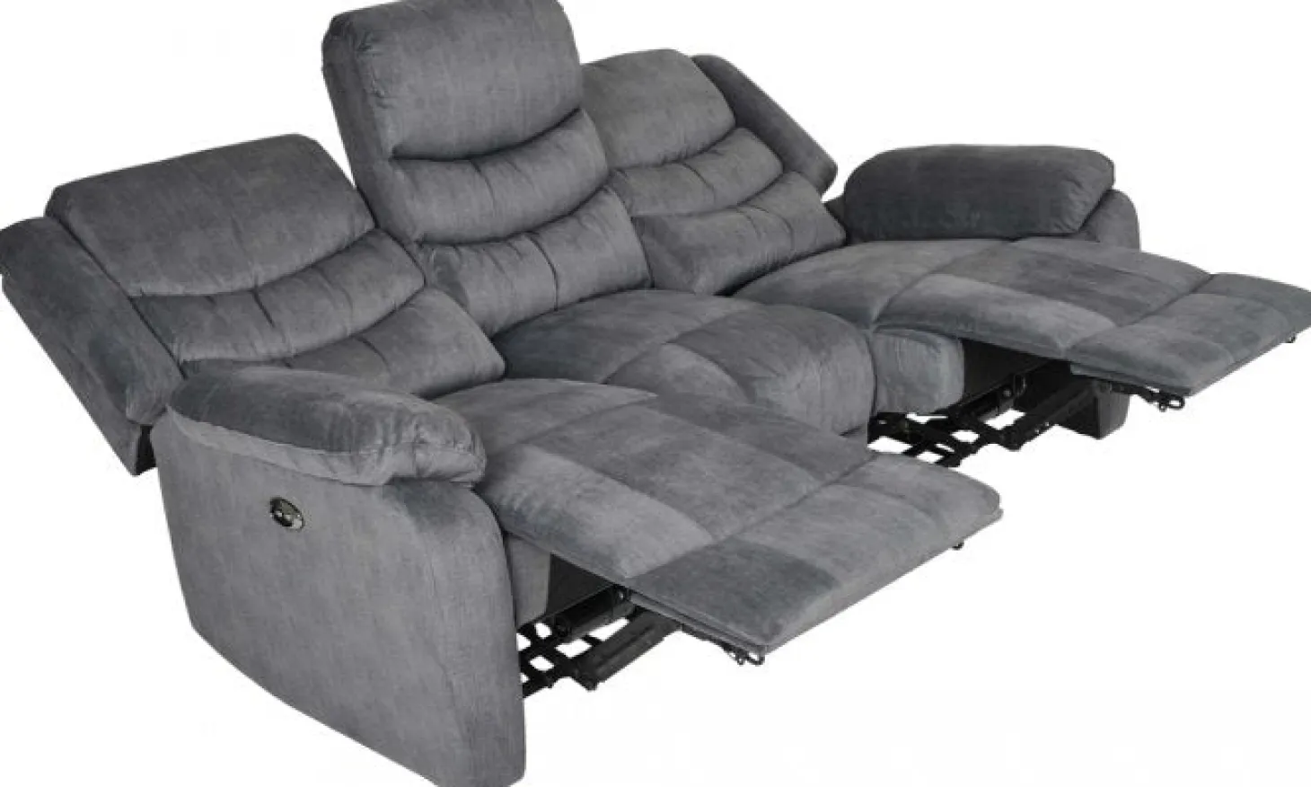 Winfield 3-Sits Reclinersoffa Grått Tyg