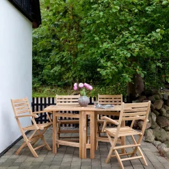 York Trädgårdsmöbelset Butterfly 1 Bord + 4 Stolar Teak