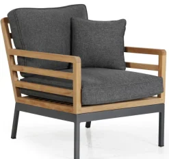 Zalongo Fåtölj Teak/Grå Alu