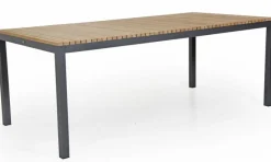 Zalongo Matgrupp Teak/Grå Alu ink 6st Karmstolar