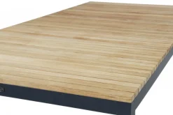 Zalongo Matgrupp Teak/Grå Alu ink 6st Karmstolar