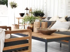 Zalongo Soffbord Teak/Grå Alu