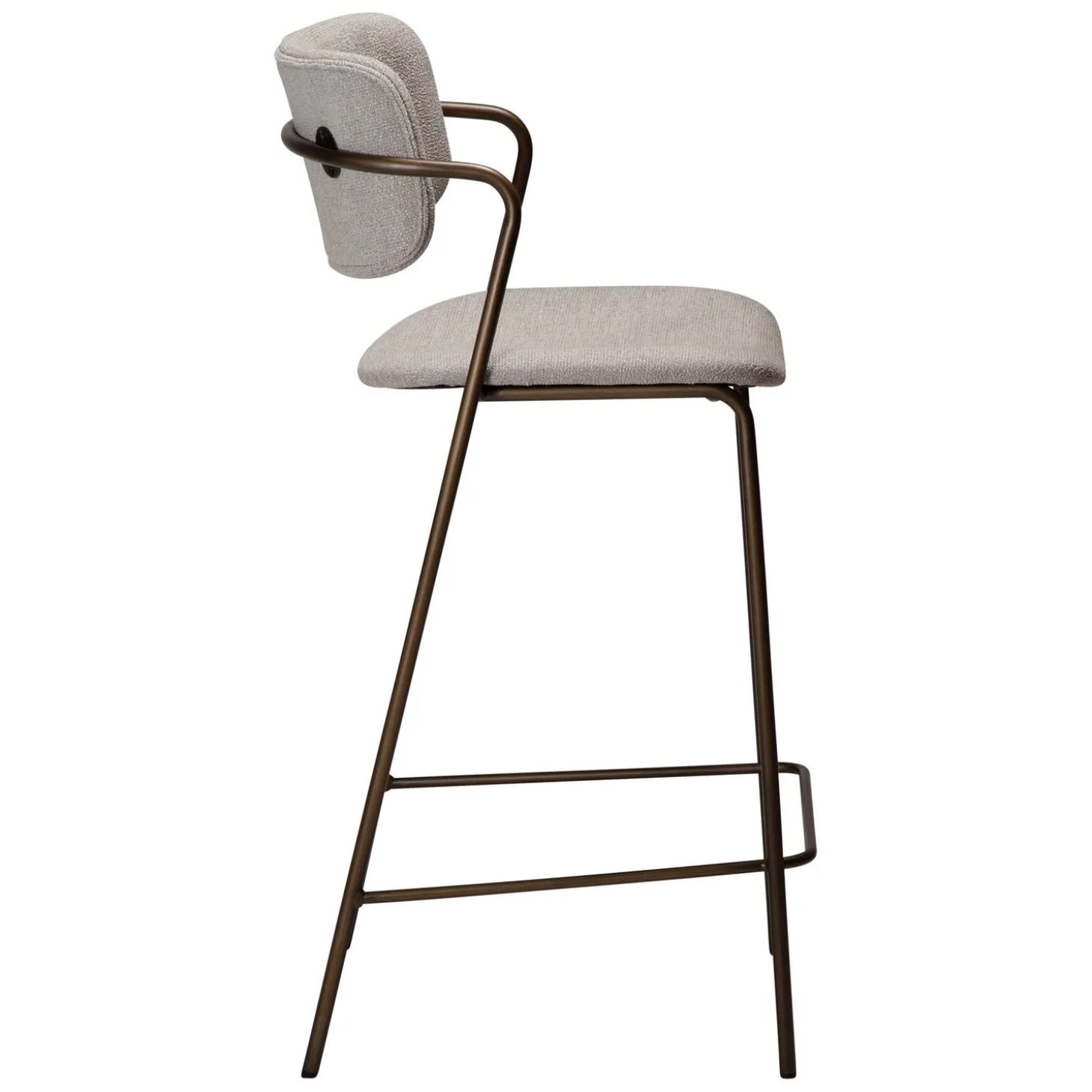 Zed Barstol Cashmere bouclé, Antique Brass