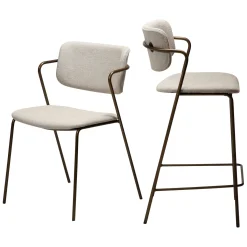 Zed Stol Cashmere bouclé, Antique Brass